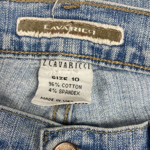 Vintage Cavaricci Floral Patchwork Y2K Bootcut Jeans Size 10 E - Picture 4 of 10